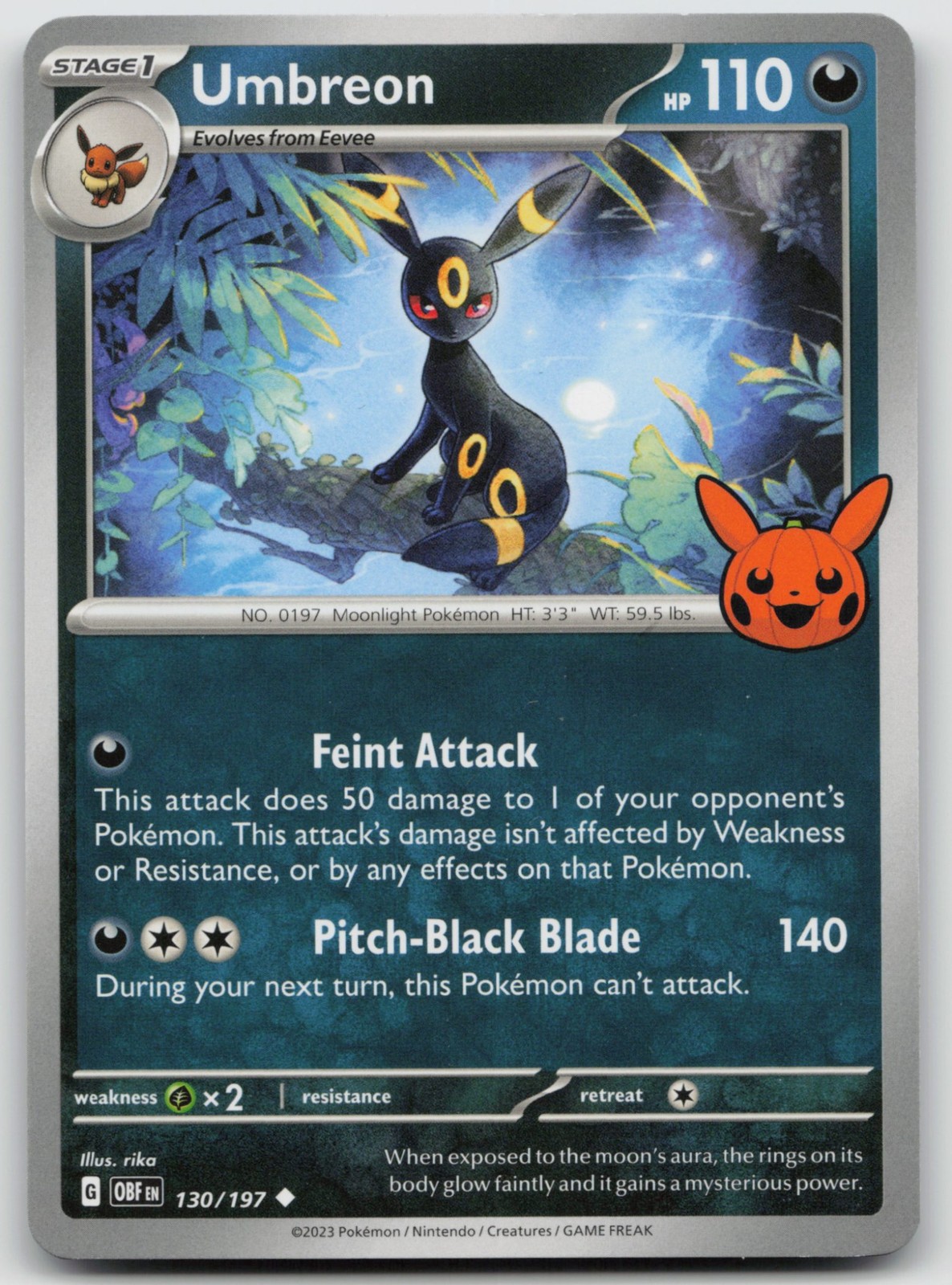 Umbreon 130/197 TTBB24 Pokemon TCG Uncommon NM