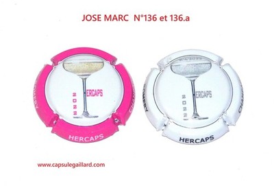 2 Champagne Capsules - JOSE MARC N°136 and 136.a