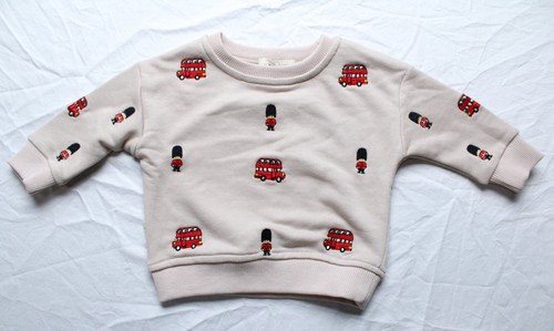 Milk & Black Kid's L/S London Embroidered Tracksuit Set CL8 Beige Size 3-6Months - Picture 2 of 7