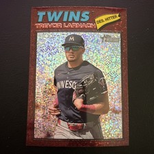2026 Topps Heritage #280 Trevor Larnach Burgundy Sparkle - Twins
