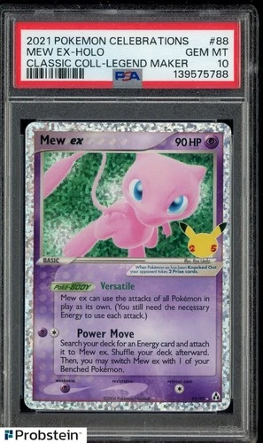 2021 Pokemon Celebrations Classic Coll. Legend Maker #88 Mew ex Holo PSA 10