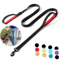 Heavy Duty Double Handle Nylon Dog Leash 1.2–1.8m – Training & Control Lead