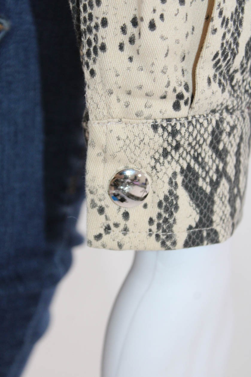 Superdown Womens Button Front Collared Snakeskin … - image 4