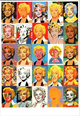 Marilyn Monroe Art Postcard by Paul Giovanopoulos 1988 Pop Art