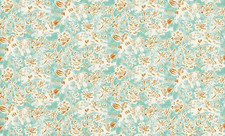HARLEQUIN CURTAIN FABRIC Koya INDOOR/OUTDOOR 0.60 METRE AZUL/PAPRIKA