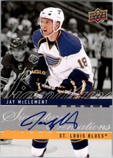 2008-09 Upper Deck Signature Sensations #SS2JM Jay McClement Auto - HKY