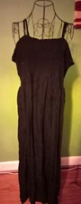 Ladies Long Black Sleeveless Dress Size 22 #longdress #22 #blackdress