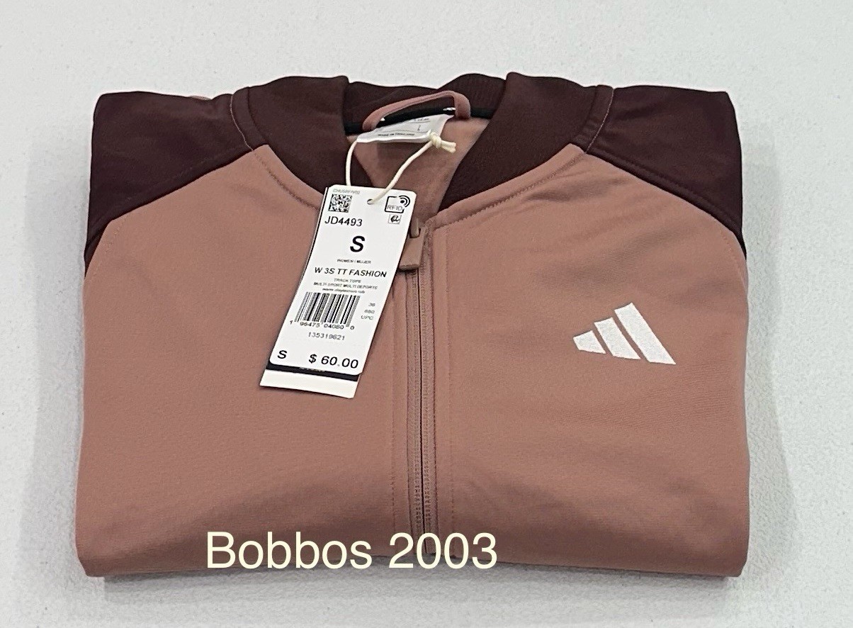 Adidas Women’s 3-Stripes Fashion Full Zip Tiro Track Top Jacket, Warm Clay, S