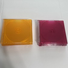 CD Jewel Cases slim ,  9 Orange 7 Pink  Cd Protectors