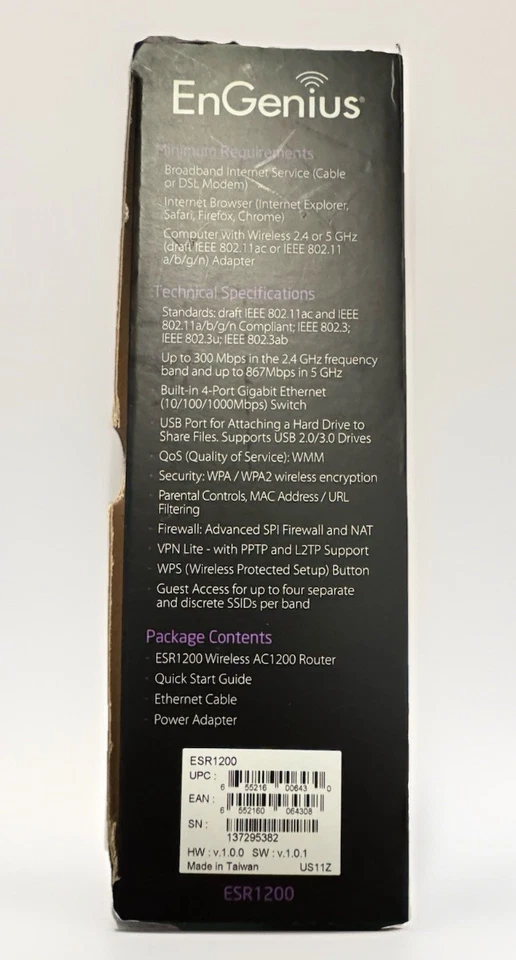 EnGenius ESR1200 Dual Band Wireless AC1200 Cloud Gigabit Router with USB - New. - Image 3 of 4