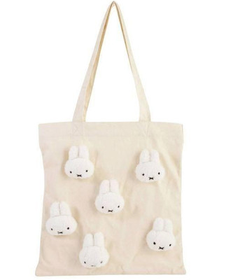 Merry Jenny Miffy collaboration Limited Fluffy Plush Tote Bag White Japan NEW