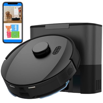 bObsweep UltraVision Self-Empty Cordless Robotic Vacuum and Mop Carbon Steel