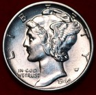 Uncirculated 1944-S San Francisco Mint Silver Mercury Dime — photo 1