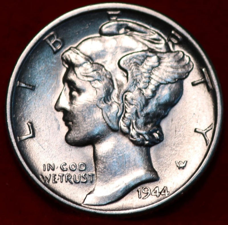 Uncirculated 1944-S San Francisco Mint Silver Mercury Dime