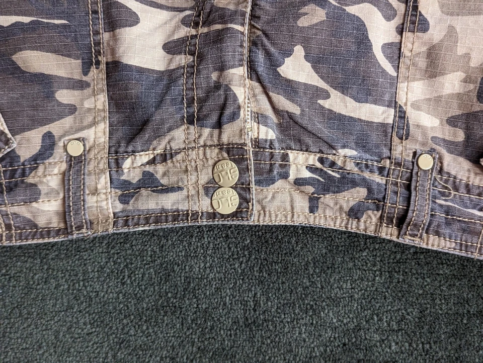 GLO Camo Camouflage Y2K Boho Military Club Booty Short Shorts Size 15 - Image 2 of 4