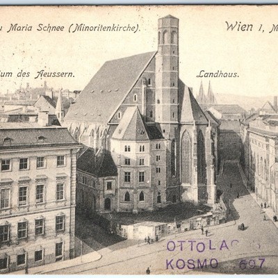 c1900s Postcard Vienna Austria Maria Schnee Minoritenkirche Cathedral A368