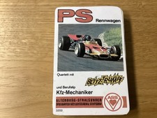 Quartett Kartenspiel Spielkarten ASS 3200 PS Rennwagen 2. Wahl Blitztrumpf