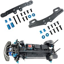Per TAMIYA XV01 RC Carrozzeria Auto Anteriore Posteriore Ammortizzatore Fibra di Carbonio Supporto Staffa
