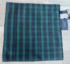 NWT 95 POLO RALPH LAUREN SILK POCKET SQUARE, MADE IN ITALY