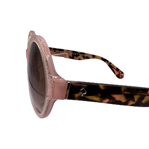 Authentic Kate Spade KhristaS 0S2E Pnk Glitter Plstc Round Sunglass Gradient - Picture 3 of 6