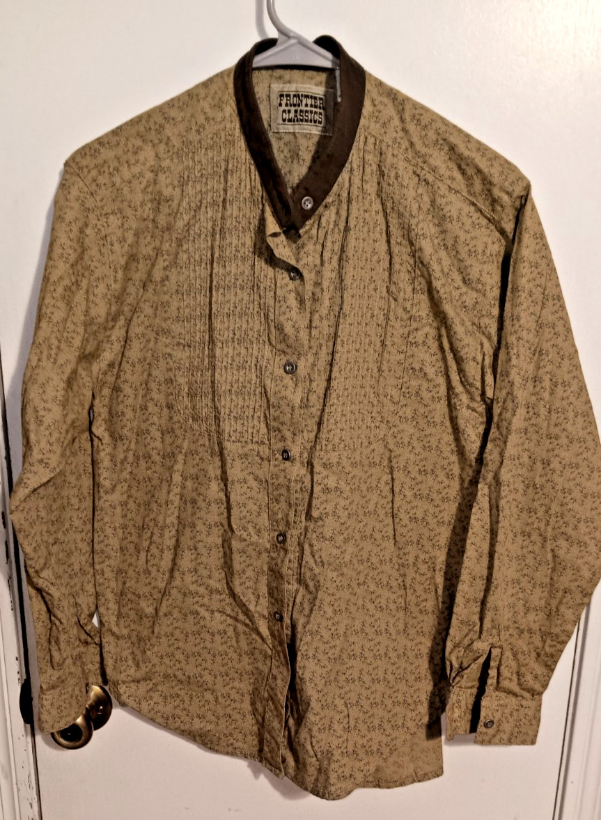 FRONTIER CLASSICS Dark Olive Button Up Womans WES… - image 1