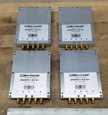 One MINI-CIRCUITS ZN4PD1-63W-S+ DC PASS POWER SPLITTER SMA 250 - 6000MHz