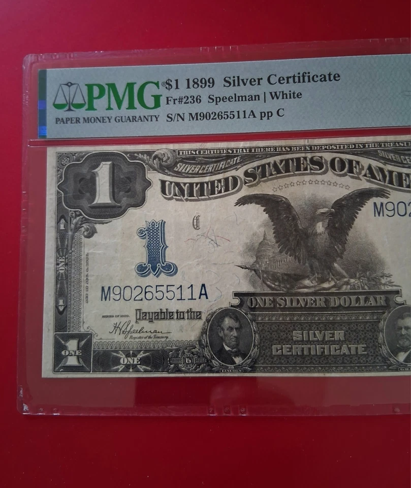 US 1899 $1 Silver Certificate Speelman/White FR 236 PMG 30 - Image 3 of 4