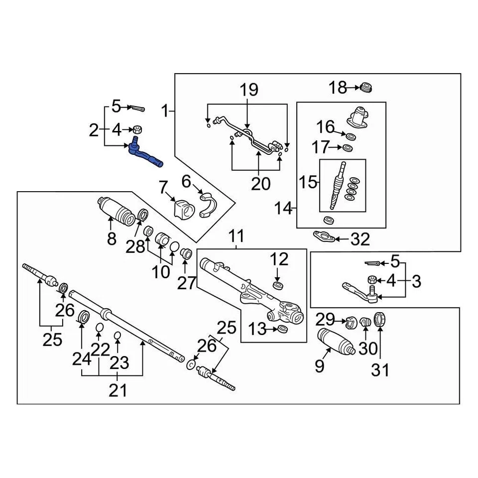 For Toyota Tundra 2000-2003 Toyota 4504639465 Right Outer Steering Tie Rod End - Изображение 4 из 4