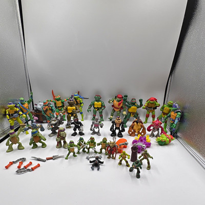 Nickelodeon TMNT Mixed Lot Action Figures w/ Weapons Accessories Plastic Unboxed