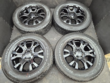 4x Genuine Ford Ranger 18" Wildtrak Black Alloy Wheels + Continental Tyres