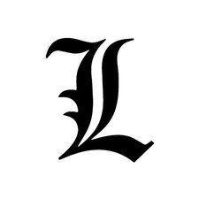 Death Note L - Vinyl Decal Computer Decal Bumper Sticker Window Stickers