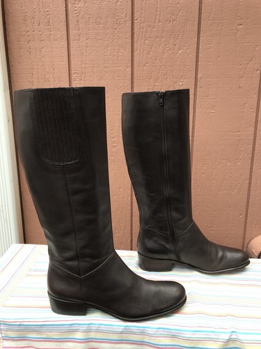 EUC Corso Como Brown Leather Knee High Riding Boots Women's US 10 M - Picture 5 of 7