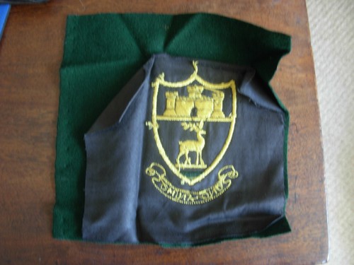 1950's Windsor Grammar School cloth Colours or blazer badge patch #2 - Picture 2 of 2