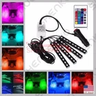 Car Interior Footwell LED Strip Lights RGB Multicolour Remote Atmosphere Lamp