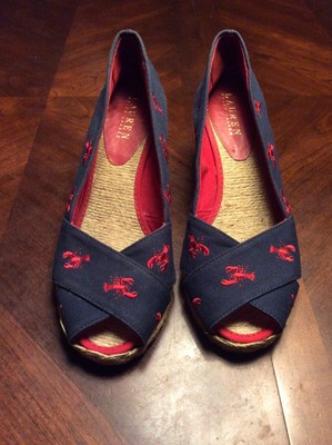 ralph lauren espadrille wedges open toe