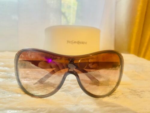 Authentic YSL Saint Laurent wrap oversized Sunglasses Excellent Pre-owned