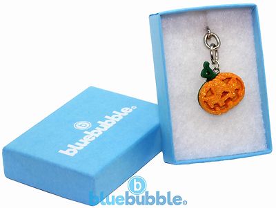 Bluebubble TRICK OR TREAT 21 mm Kürbisgesicht Schlüsselanhänger Geschenkbox Funky Kostüm