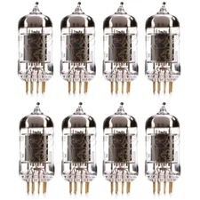 New Matched Octet (8) Reissue Genalex Gold Lion 12AX7 / ECC83 GOLD PIN Tubes SH
