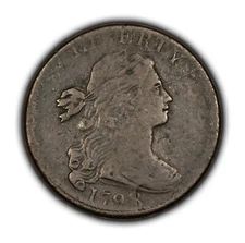 1798 1c Draped Bust Large Cent - 2nd Hairstyle Rev 97 S-167 - VF+ - SKU-Z4744