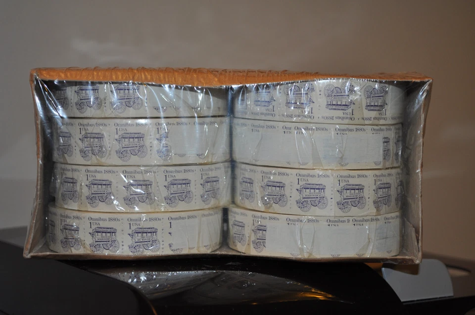 UNOPENED Full Coil of 3000 of UNTAGGED, Dull Gum 1c Omnibus Scott #2225b, Pl 2 - Image 3 of 4