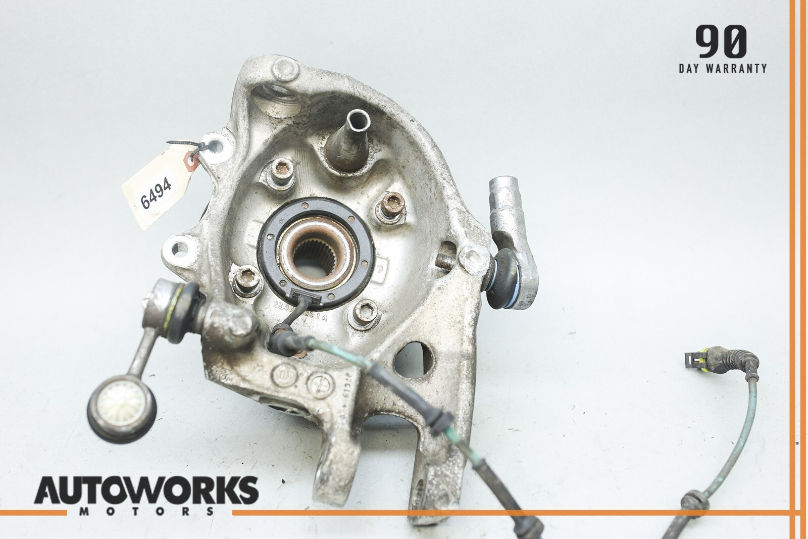 06-10 Maserati Quattroporte M139 Rear Right Spindle Knuckle Hub w/ Carrier OEM