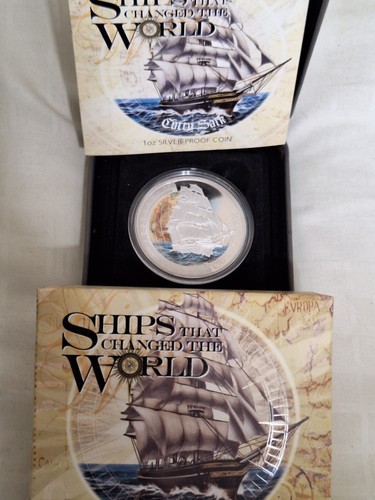 TUVALU 2012 CUTTY SHARK 1 OZ PROOF SILVER WITH COA& PERTH MINT BOX - Picture 4 of 20