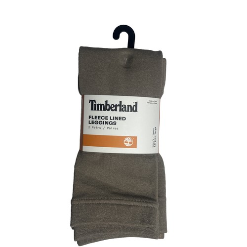 Women’s Timberland Fleece Lined Leggings 2 Pk Black & Tan Size Large/X-large