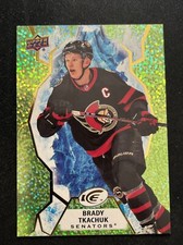 21-22 UD ICE Hockey Green Parallel 99 Brady Tkachuk