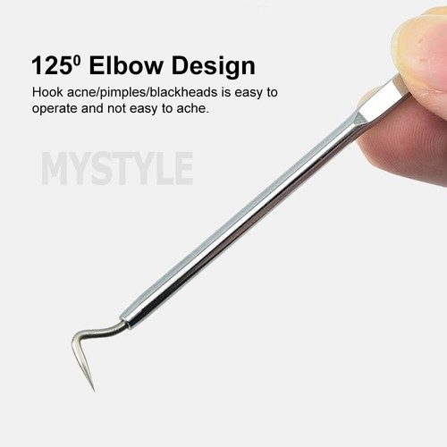 9pcs Blackhead Remover Extractor Tool Pimple Blemish Popper Comedone Kit Clip - Picture 8 of 12