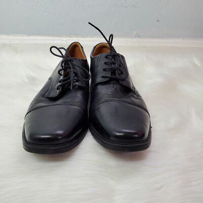 CLARKS mens tilden cap toe formal dress oxford black shoes  display picture 3