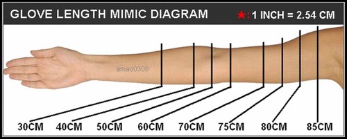 85 cm (33,5 Zoll) schwarze Damen Lederhandschuhe, extra lange Fahr Opernhandschuhe - Bild 9 von 13