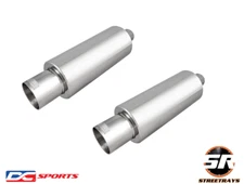 DC Sports EX-5015 Universal Round Muffler Straight Cut Tip 4" Out 2.5" In Qty 2