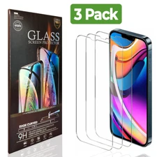 iPhone 12 Pro Screen Protector (3 Pack) Tempered Glass Film Shield
