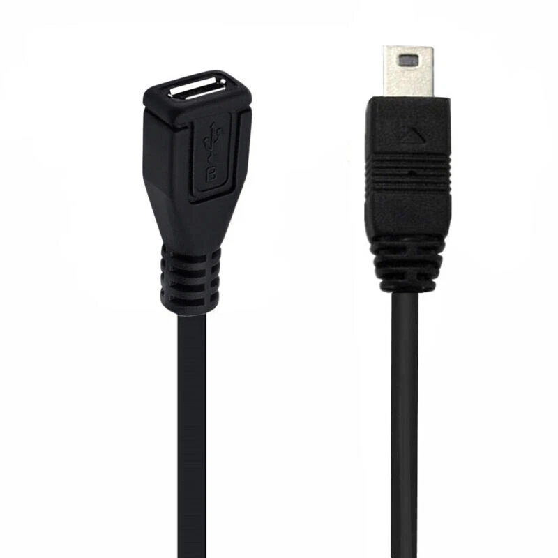 USB 2.0 Mini B 5-Pin to Micro USB Extension Cable | Male to Female | 0.3m - Image 2 of 4